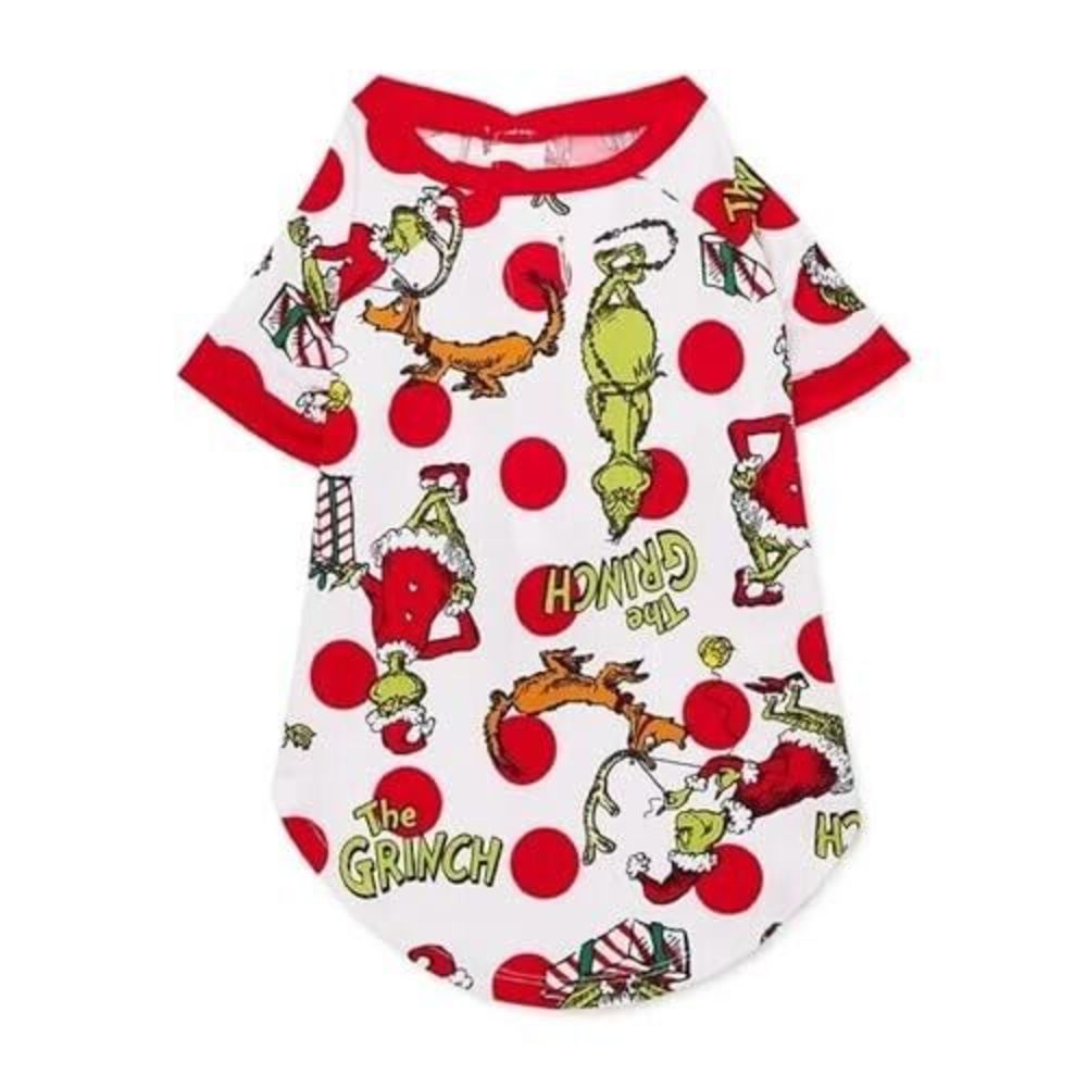 The Grinch Christmas PJ'S FOR PETS Holiday Dog Pajamas Pictures Size L New